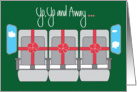 Christmas for Flight Attendant, Trio of Airline Seats With Bows card