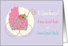 New Grandniece, For Great Aunt & Great Uncle, Bear in Stroller card