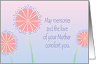 Sympathy in Loss of Mother, Floral Memories and Love card