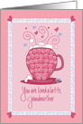 Grandparents Day for Grandmother, Loved a Latte & Hand Lettering card