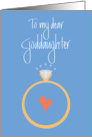 Goddaughter Engagement Congratulations, Diamond Ring & Heart card