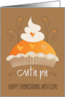 Hand Lettered Thanksgiving for Kids Hey Cutie Pie with Pumpkin Pie card