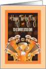 Thanksgiving for Kids Happy Turkey Day Sweet Little One with Turkey card