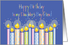 Birthday for Daughter’s Boyfriend, Dazzling Patterned Candles card