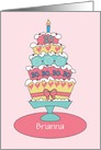 Birthday 30 Year Old Custom Personalized Name Stacked Cake card