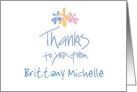 Thank you Personalized Blank Note Card - Thanks to You card
