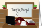 Thank you to School Principal, Office Desk with Coffee card