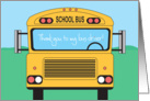 Thank you to Bus Driver, Bright Yellow School Bus card