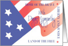 Hand Lettered Sympathy Card in Loss of Serviceman or Servicewoman card
