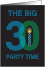 Birthday Party Invitation for 30 Year Old Large Numbers The Big 30 card