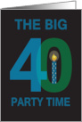 Birthday Party Invitation for 40 Year Old Large Numbers The Big 40 card