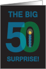 Birthday Surprise Party Invitation for 50 Year Old with The Big 50 card