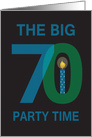 Birthday Party Invitation for 70 Year Old, The Big 70 Party Time card