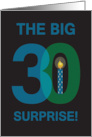 Surprise Birthday Party Invitation for 30 Year Old, The Big 30 card