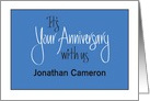 Your Anniversary with Us, Custom Name with Hand Lettering card