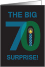 Invitation to 70 Year Surprise Birthday Party with The Big 70 card
