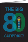 Invitation to 80 Year Surprise Birthday Party The Big 80 card