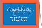 Congratulations on Passing A Level Exam, Confetti Celebration card