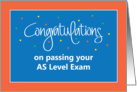 Congratulations on Passing AS Level Exam, Confetti Celebration card