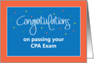 Congratulations on Passing CPA Exam, Confetti Celebration card
