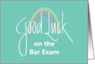 Good Luck on the Bar Exam, Hand Lettering with Rainbow card