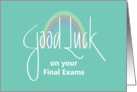 Good Luck on Final Exams, Hand Lettering with Rainbow card