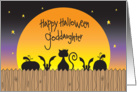 Halloween for Goddaughter, Cat and Pumpkin Silhouettes card