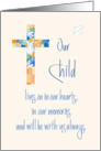 Sympathy in Loss of Our Child, Cross & Heartfelt Sentiments card