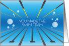 Congratulations Making Swim Team, Pool Lane Markers card