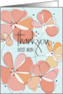 Hand Lettered Floral Thank you for being My Best Man in Wedding card