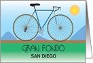 Gran Fondo Biking Event with Custom Location, Good Luck card
