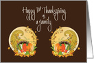 First Thanksgiving as a Family with Cornucopia & Pumpkin card