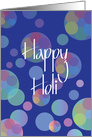 Holi with Overlapping Rings of Color and Hand Lettering card