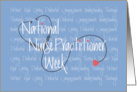 National Nurse Practitioner Week, Stethoscope & Character Words card