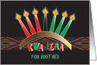 Kwanzaa for Brother, Kinara with Red, Green & Black Candles card