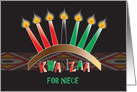 Kwanzaa for Niece, Kinara with Red, Green & Black Candles card