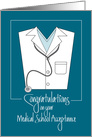 Congratulations Medical School Acceptance, Stethoscope & Coat card