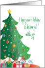 Christmas for Organ Donor with Joyfully Decorated Tree card