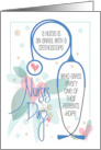 Hand Lettered Nurses Day Stylized Stethoscope Flower with Heart card