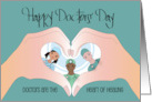 Hand Lettered Doctors’ Day 2024 Heart Hand with Trio of Doctors card