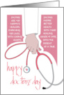 Doctors’ Day 2022 for Female Doctor Hand Holding Stethoscope card