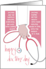 Doctors’ Day 2025 for Female Doctor Hand Holding Stethoscope card
