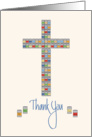 Thank you Volunteer Church Food Pantry, Cross Stacked Cans card