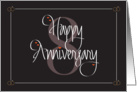 8th Wedding Anniversary, Hand Lettering, Large 8 & Hearts card