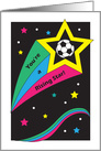 Congratulations for Soccer Game, Rising Star with Soccer Ball card