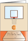 Birthday Party Invitation for Kids with Basketball Theme card