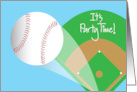 Birthday Party Invitation for Kids with Baseball Theme and Home Run card