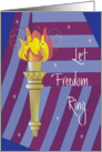 Patriot Day, Let Freedom RIng, Liberty Torch & American Flag card