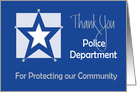 Thank You to Police Department, Star & Protecting Community card