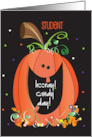 Halloween for Student Hooray Candy Day Jack O’ Lantern with Treats card